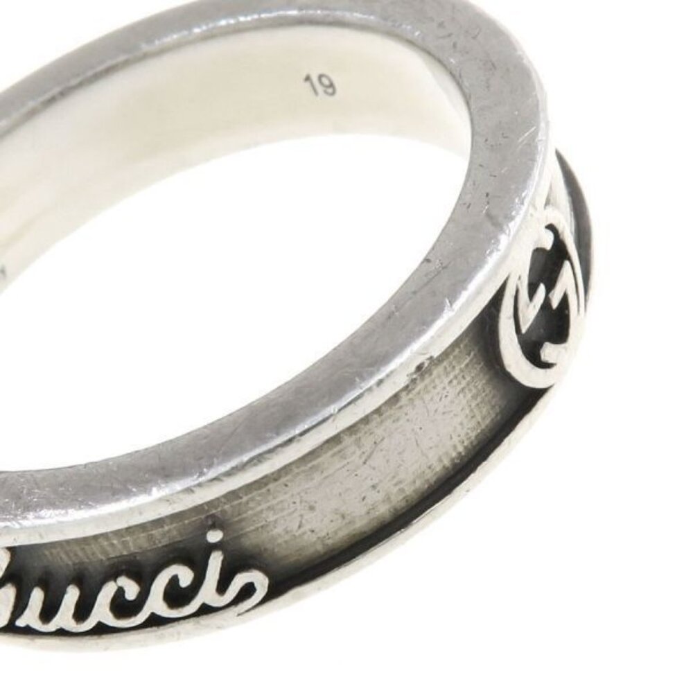 Gucci Interlocking Logo Ring 19 925 SV 6.6 - Picture 4 of 9